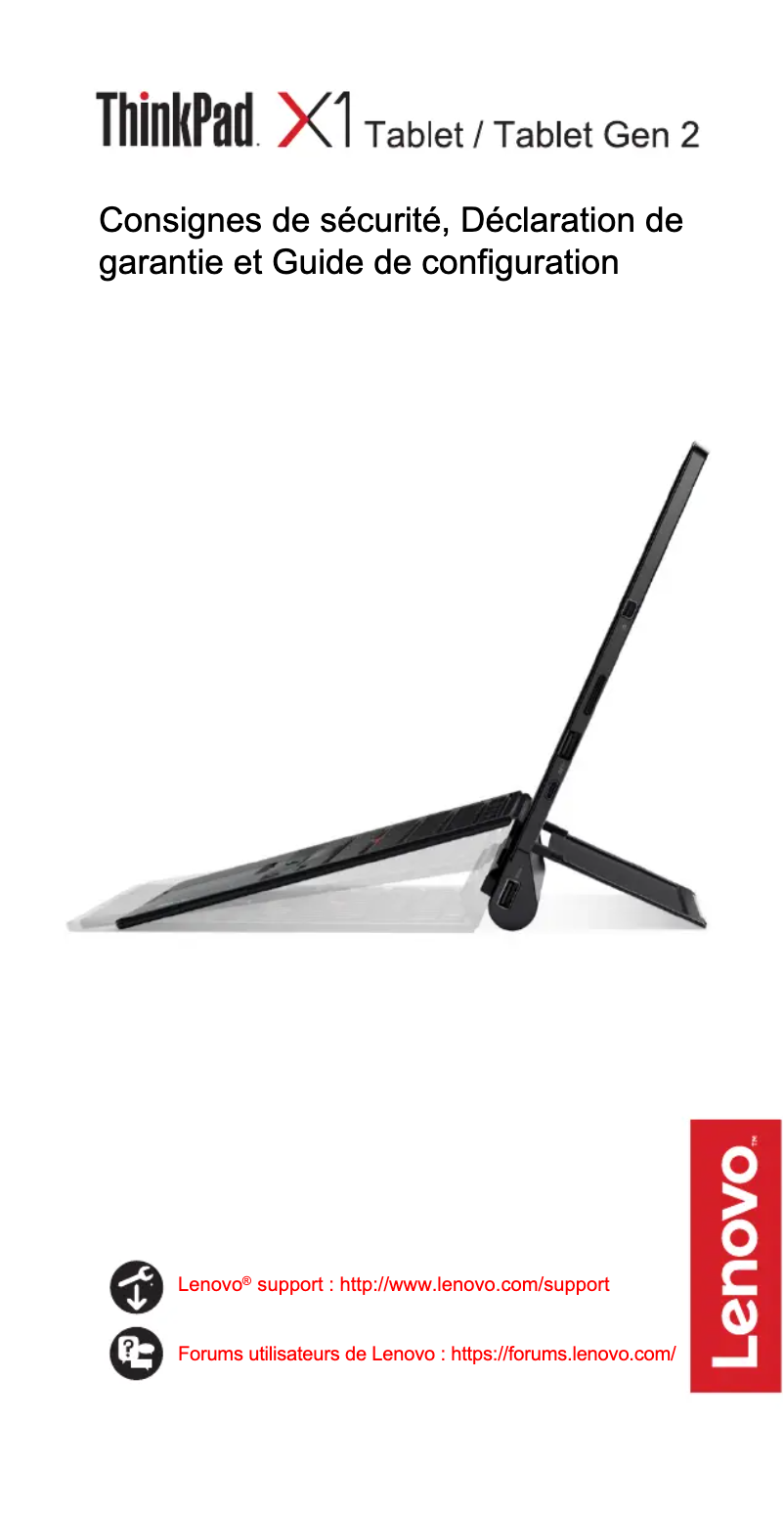 Image de la première page du manuel de l'appareil ThinkPad X1