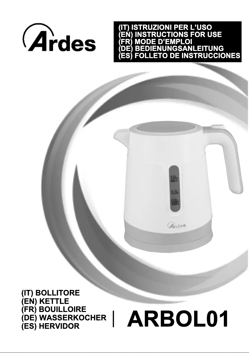 Image de la première page du manuel de l'appareil Ketty Glam ARBOL01