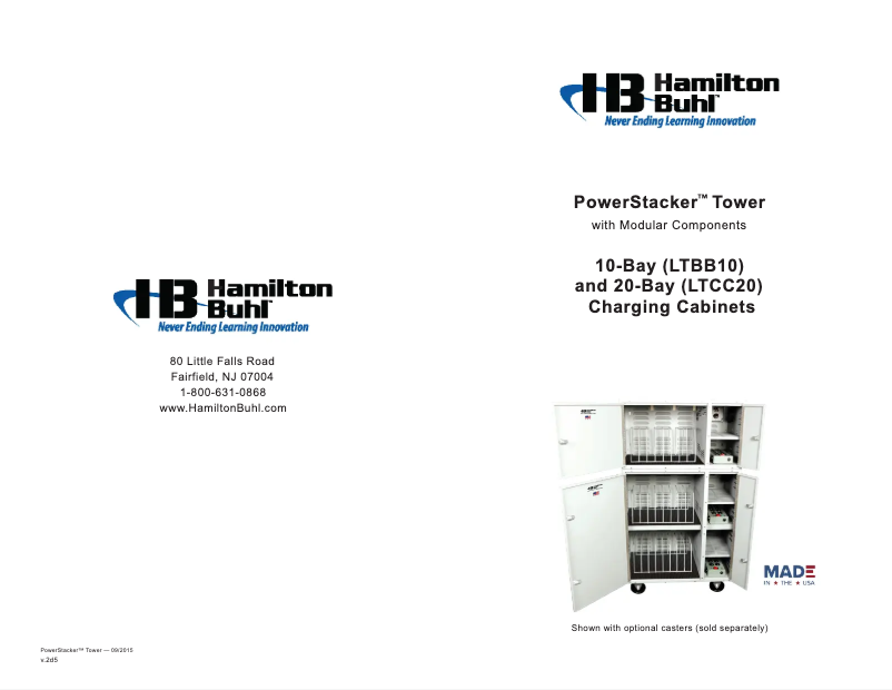 Page n°1 - Manuel utilisateur Hamilton Buhl PowerStacker LTCC20