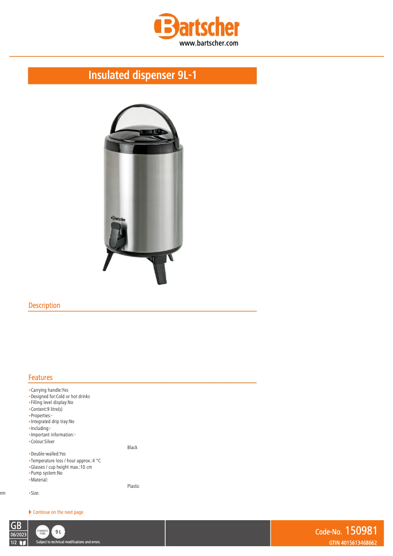 Imagen de la primera página del manual del dispositivo 150981