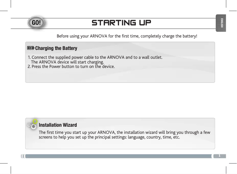 Page n°1 - Manuel utilisateur Archos Arnova 7C G3