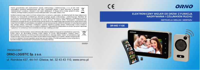Image de la première page du manuel de l'appareil OR-WIZ-1106