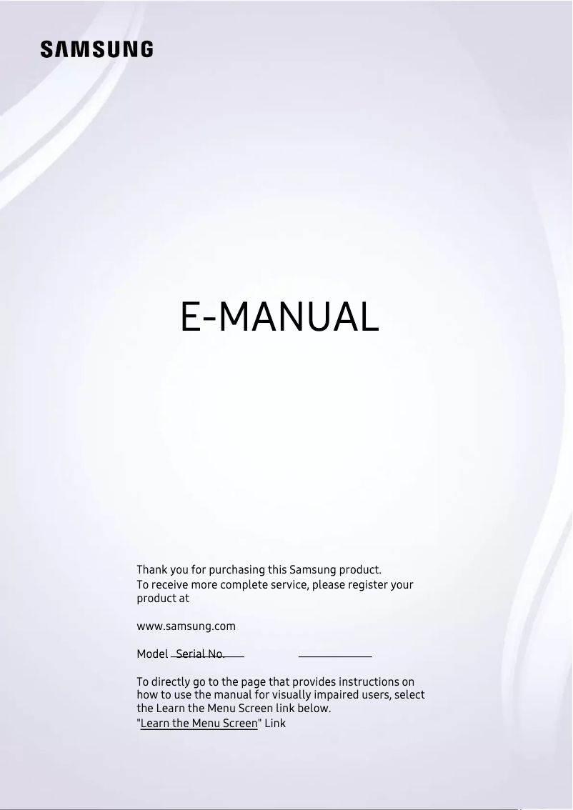 Image de la première page du manuel de l'appareil QN55LS03AAFXZA