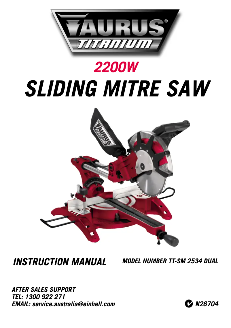 Page 1 de la notice Manuel utilisateur TAURUS Titanium TT-SM 2534 Dual