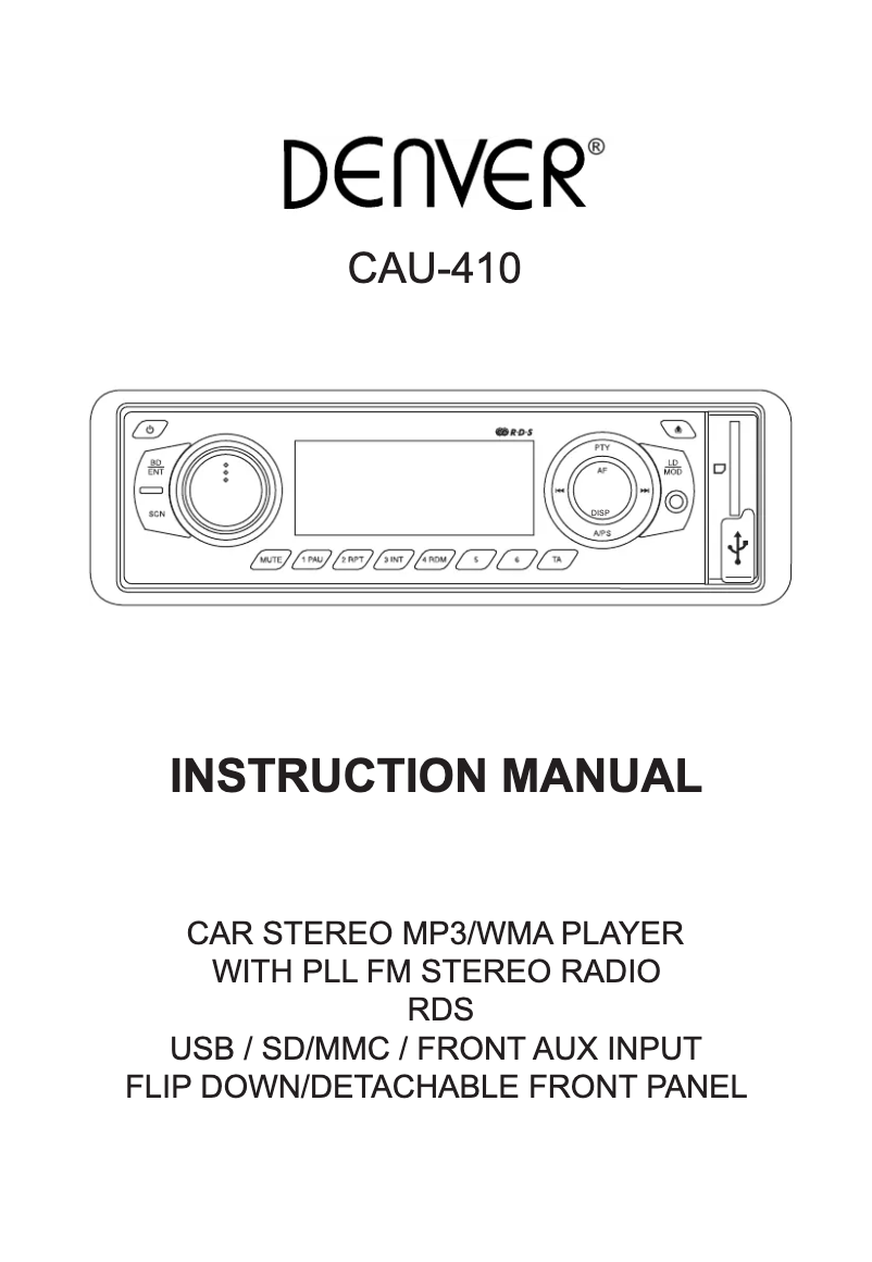 Página 1 del manual Manual de usuario Denver CAU-410