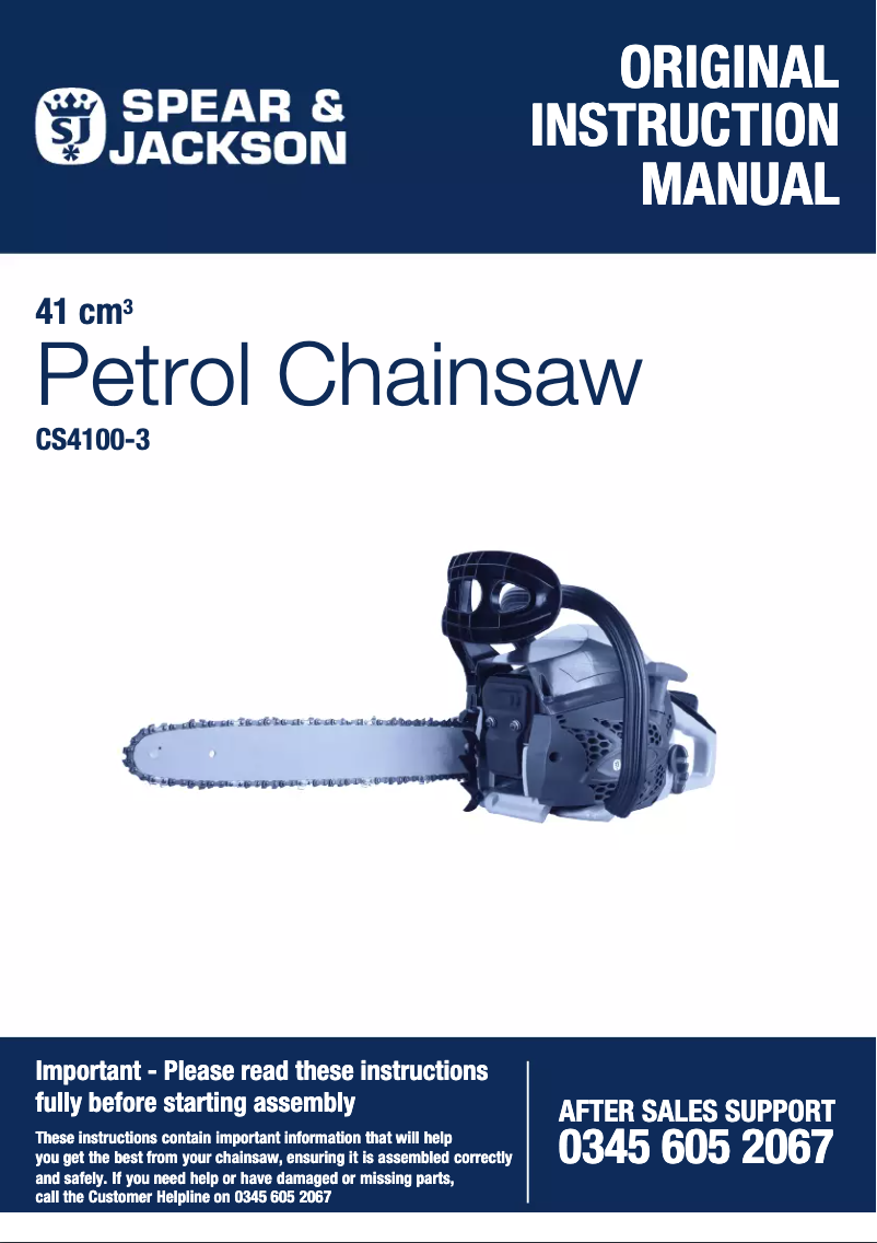 Page 1 de la notice Manuel utilisateur Spear & Jackson CS4100-3