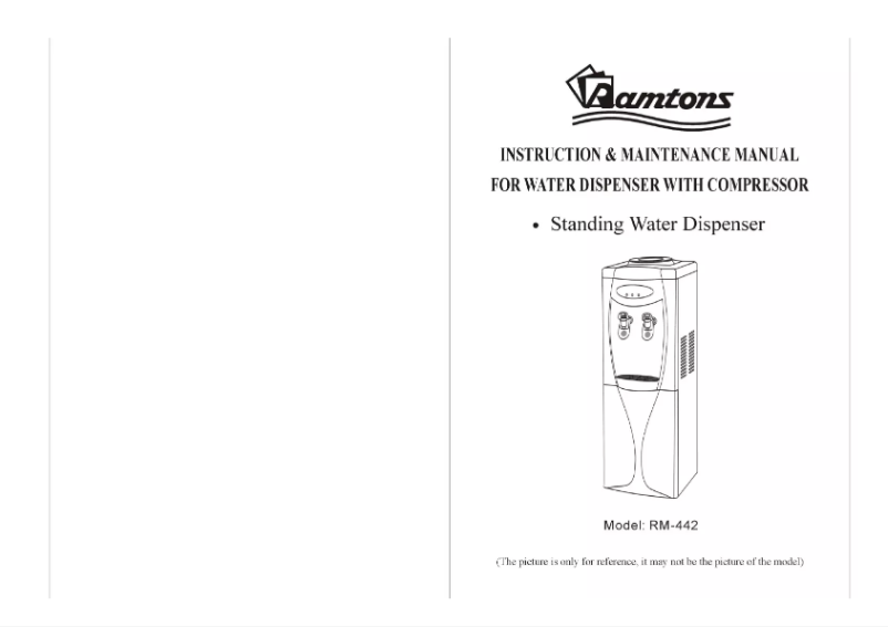 Image de la première page du manuel de l'appareil RM/442