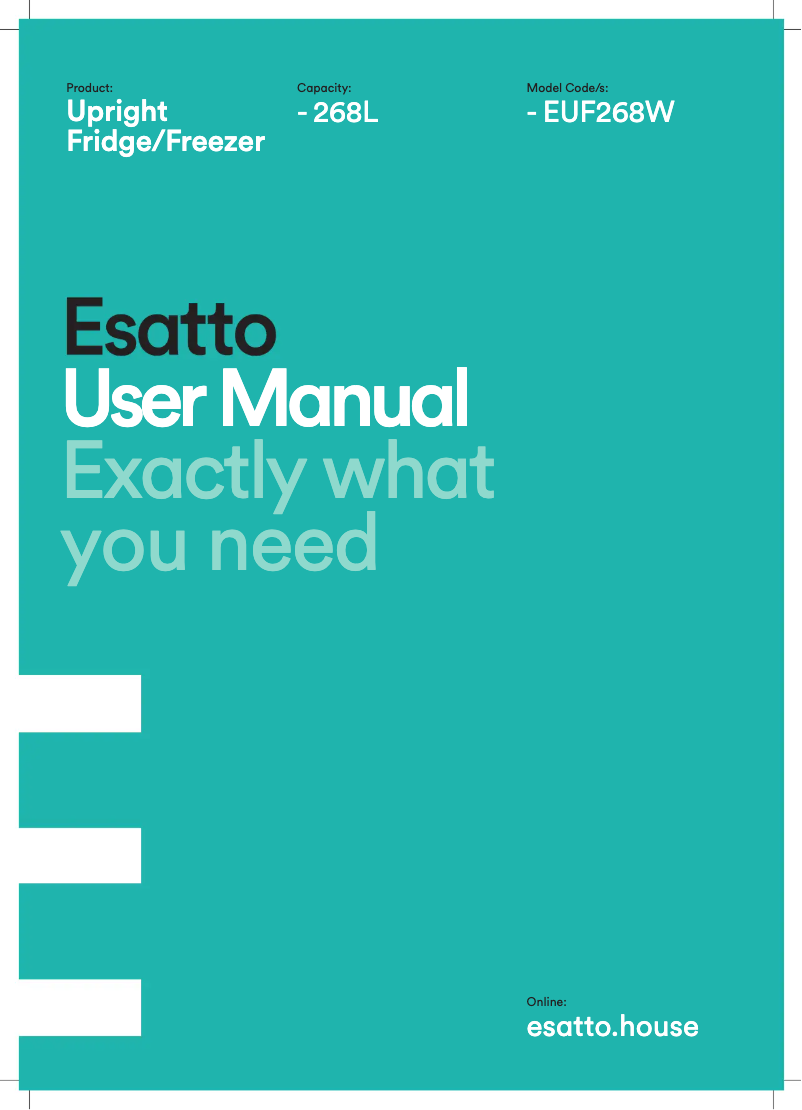 Page n°1 - Manuel utilisateur Esatto EUF286W