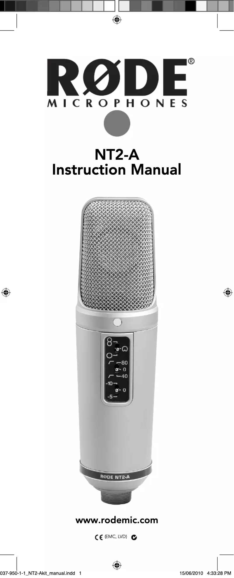 Page n°1 - Manuel utilisateur Røde NT2-a