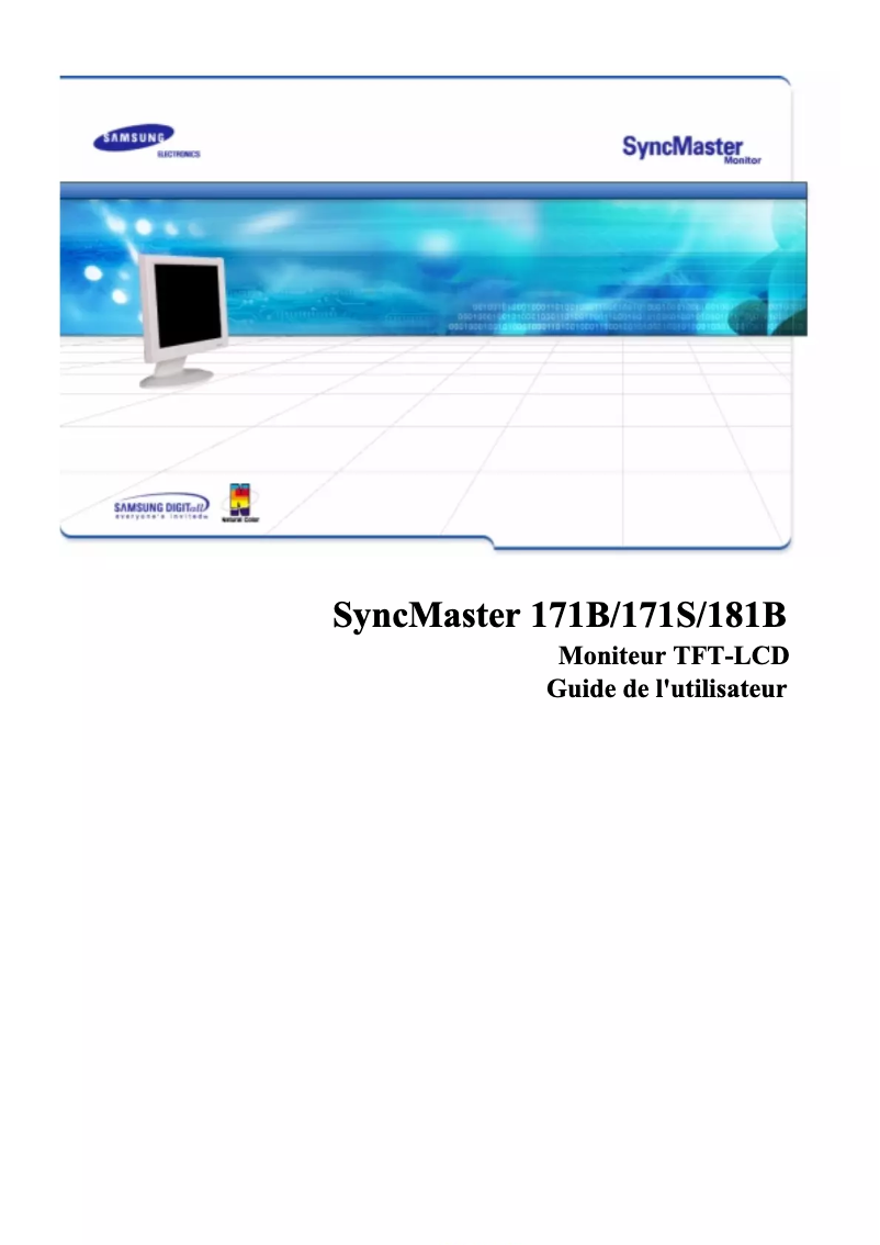 Image de la première page du manuel de l'appareil SyncMaster 171B