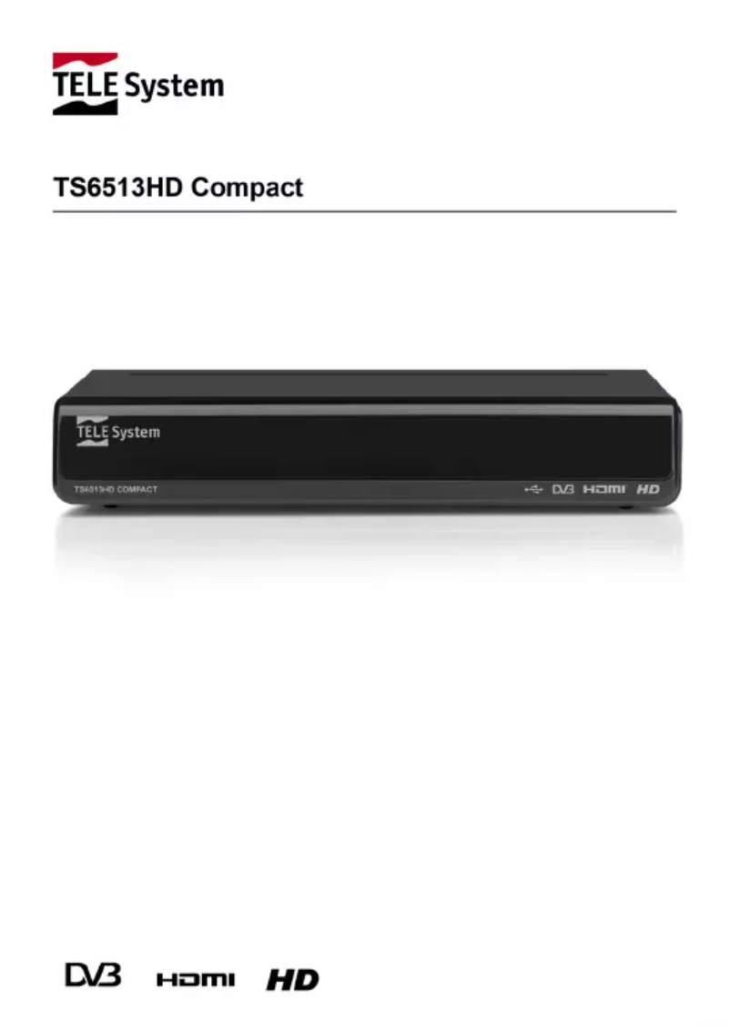 Image de la première page du manuel de l'appareil TS6513HD