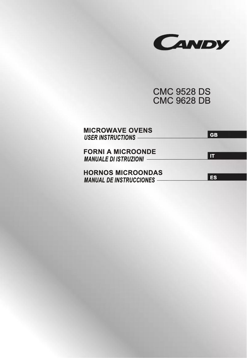 Page 1 de la notice Manuel utilisateur Candy CMC 9528 DS