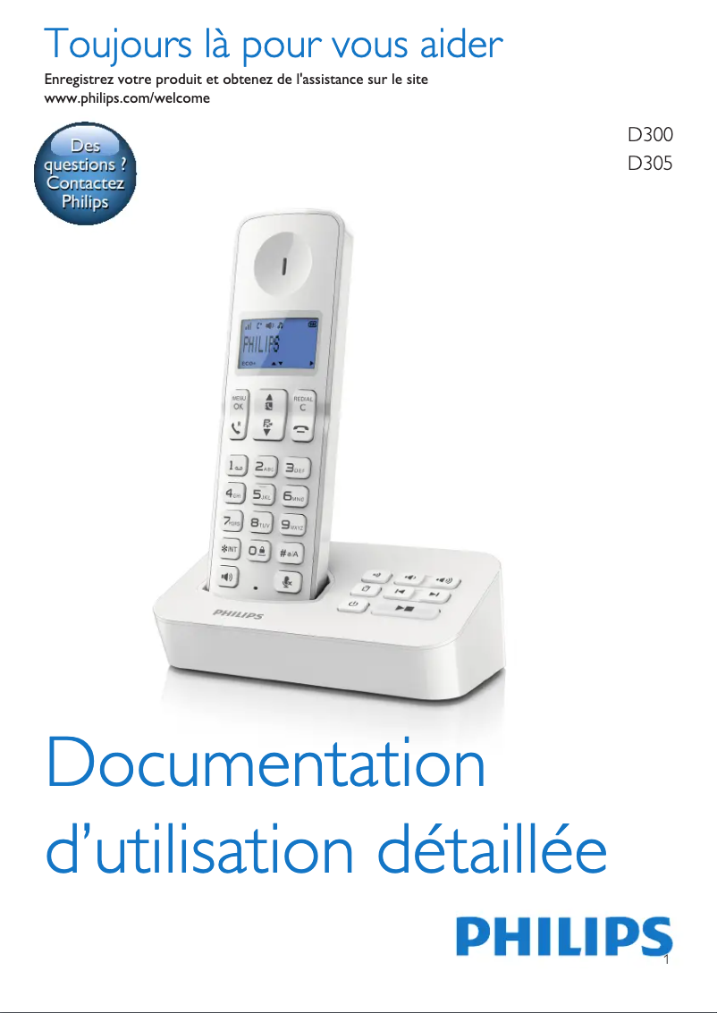 Image de la première page du manuel de l'appareil D305
