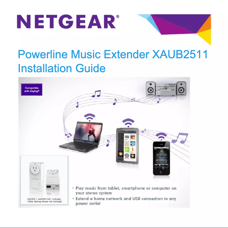 Page n°1 - Guide d'installation Netgear XAUB2511