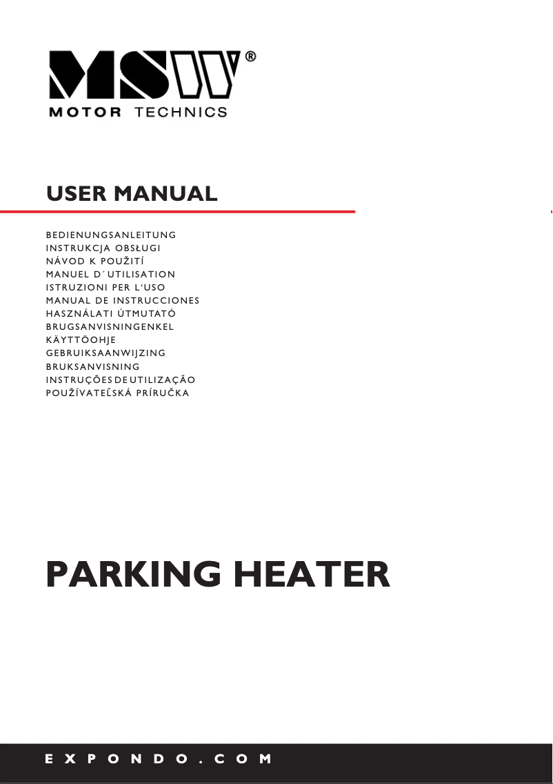Page 1 de la notice Manuel utilisateur MSW MSW-DPH-05