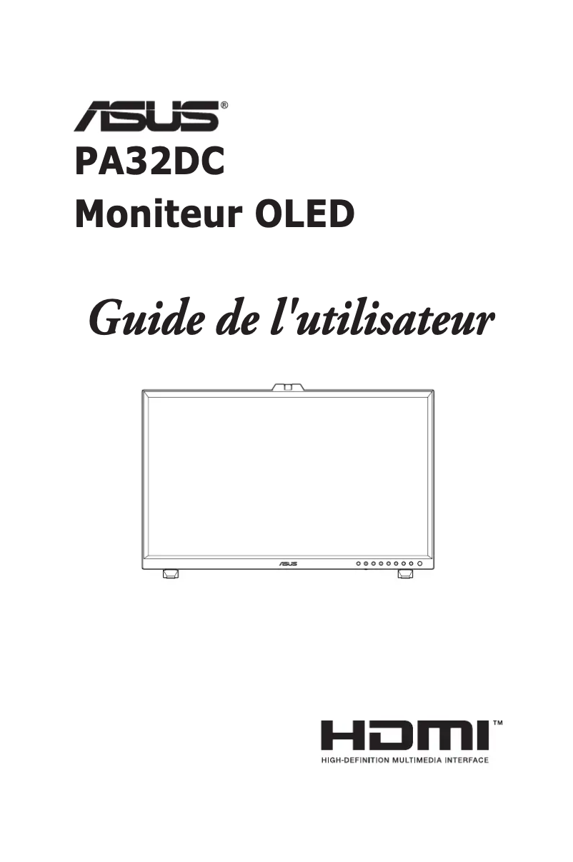 Image de la première page du manuel de l'appareil ProArt PA32DC