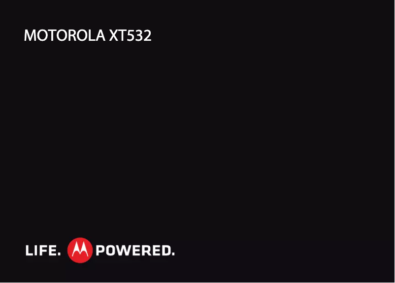 Page 1 de la notice Manuel utilisateur Motorola XT532