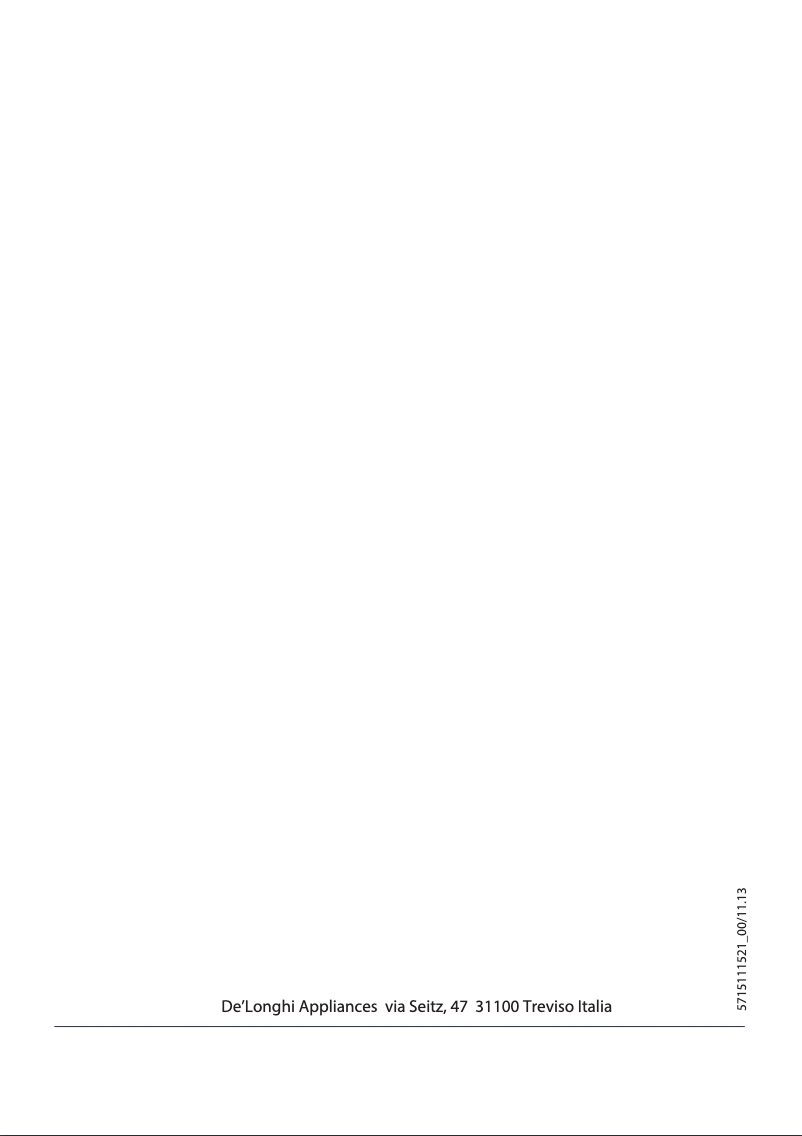 Page 1 de la notice Manuel utilisateur DeLonghi PACC100E