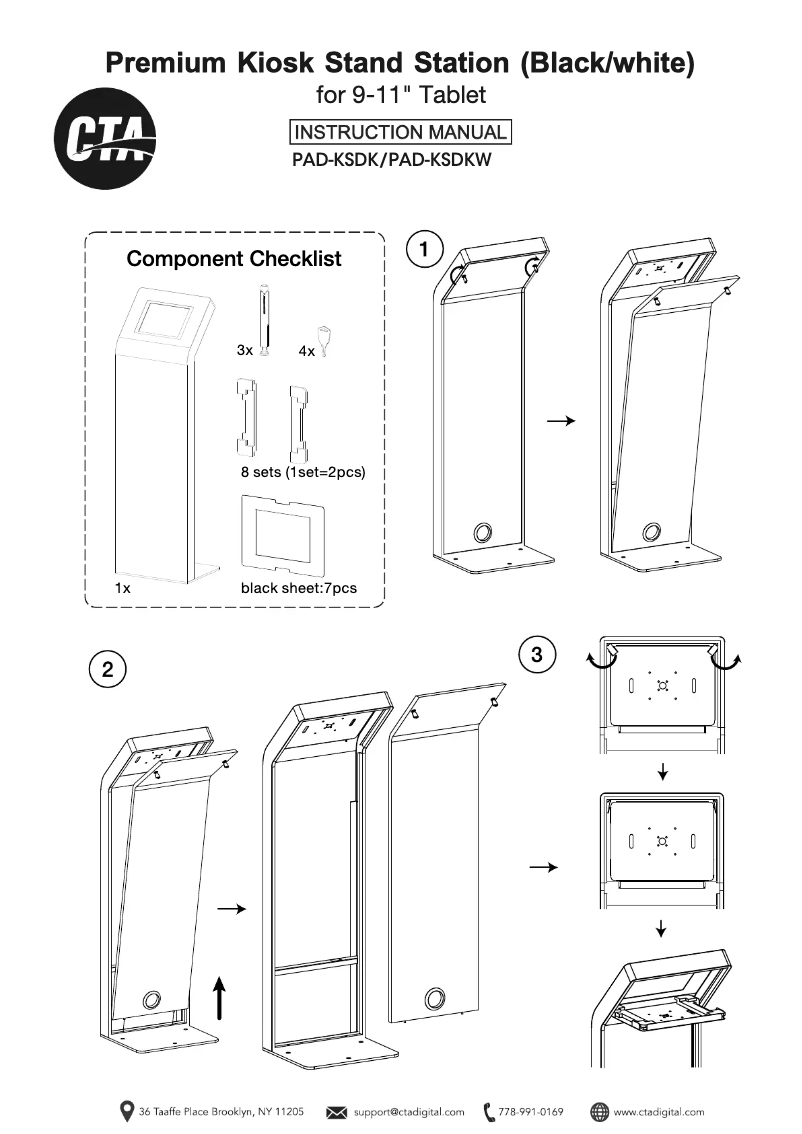 Page 1 de la notice Manuel utilisateur CTA Digital PAD-KSDK