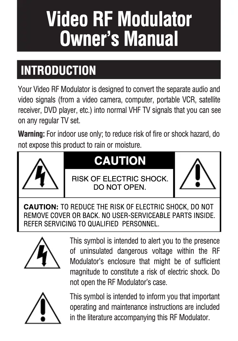 Page 1 de la notice Manuel utilisateur Philips US2-PH61156
