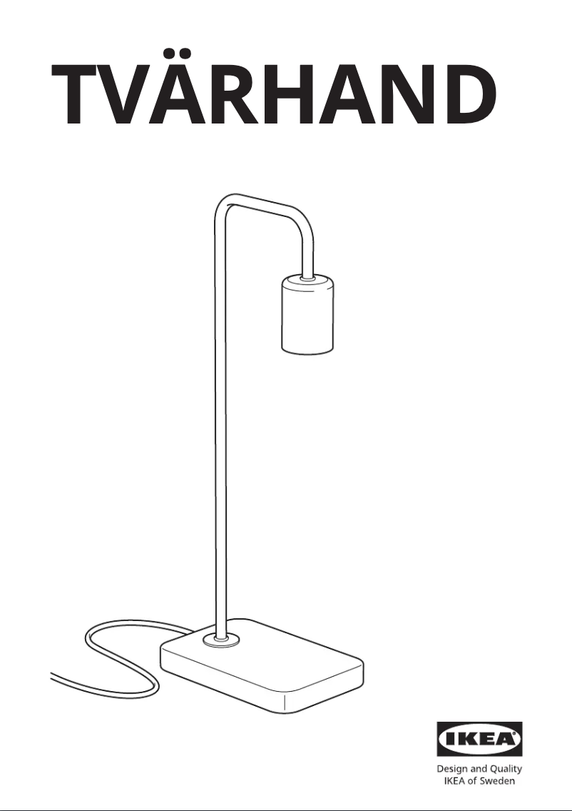 Image de la première page du manuel de l'appareil TVÄRHAND 305.197.79