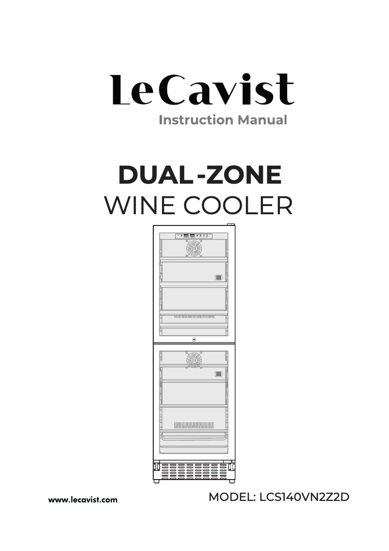 Page 1 de la notice Manuel utilisateur LeCavist LCS140VN2Z2D