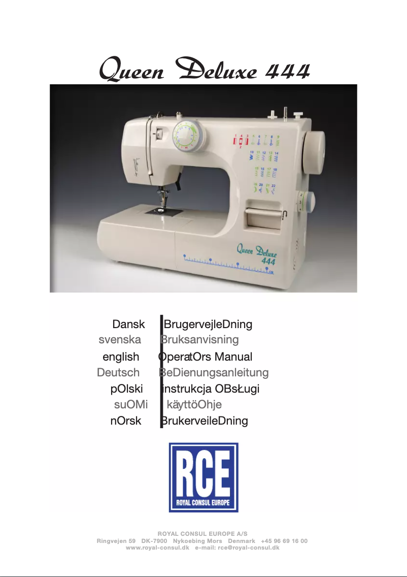 Page 1 de la notice Manuel utilisateur RCE Queen Deluxe 444