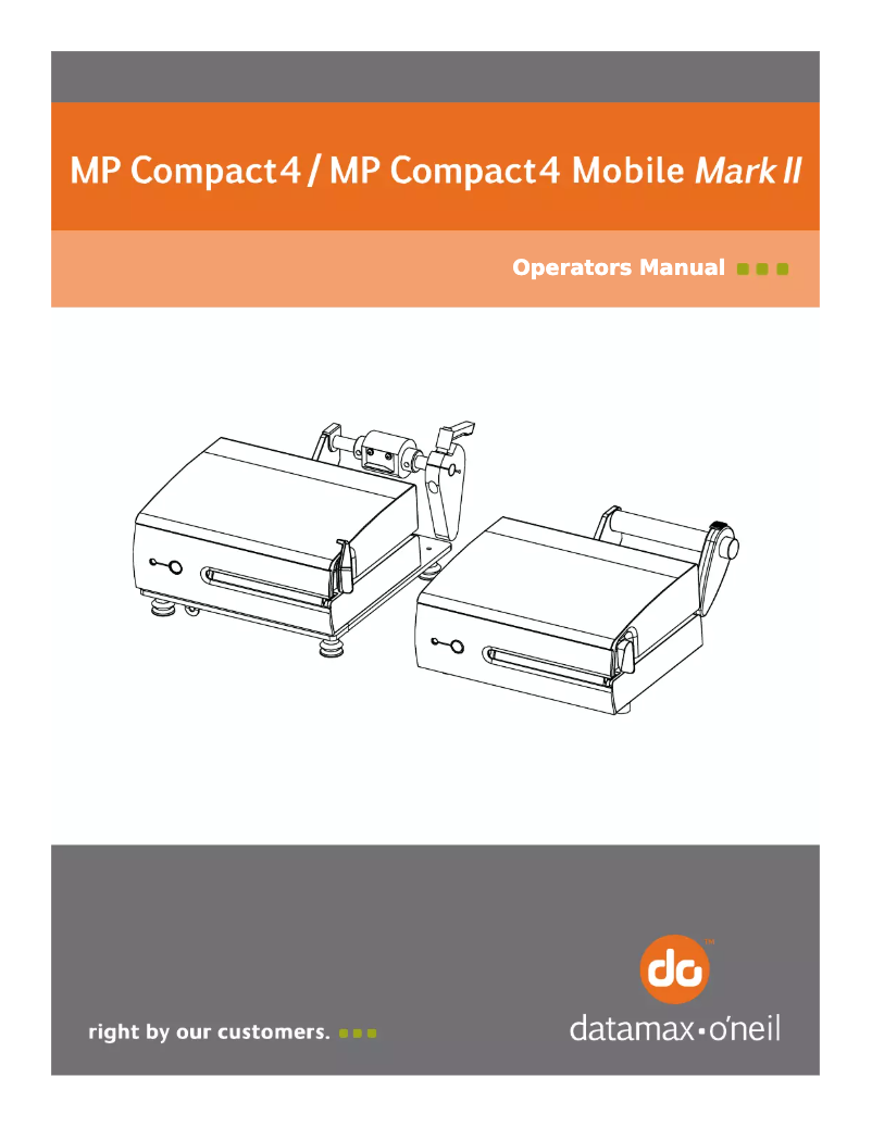 Image de la première page du manuel de l'appareil Compact4 Mobile Mark II