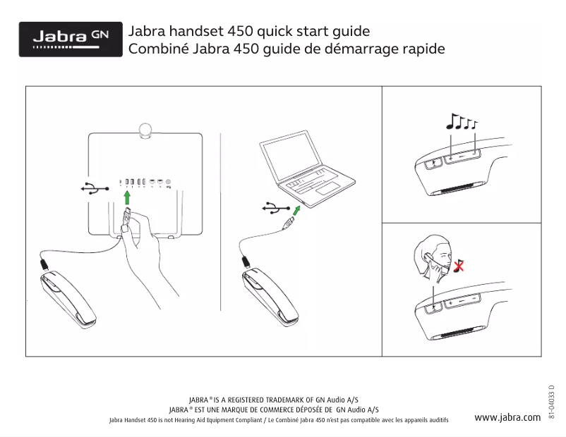 Page 1 of the manual User Manual Jabra 450