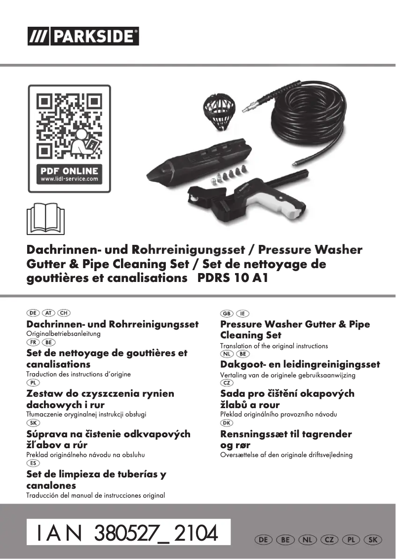 Page n°1 - Manuel utilisateur Parkside PDRS 10 A1