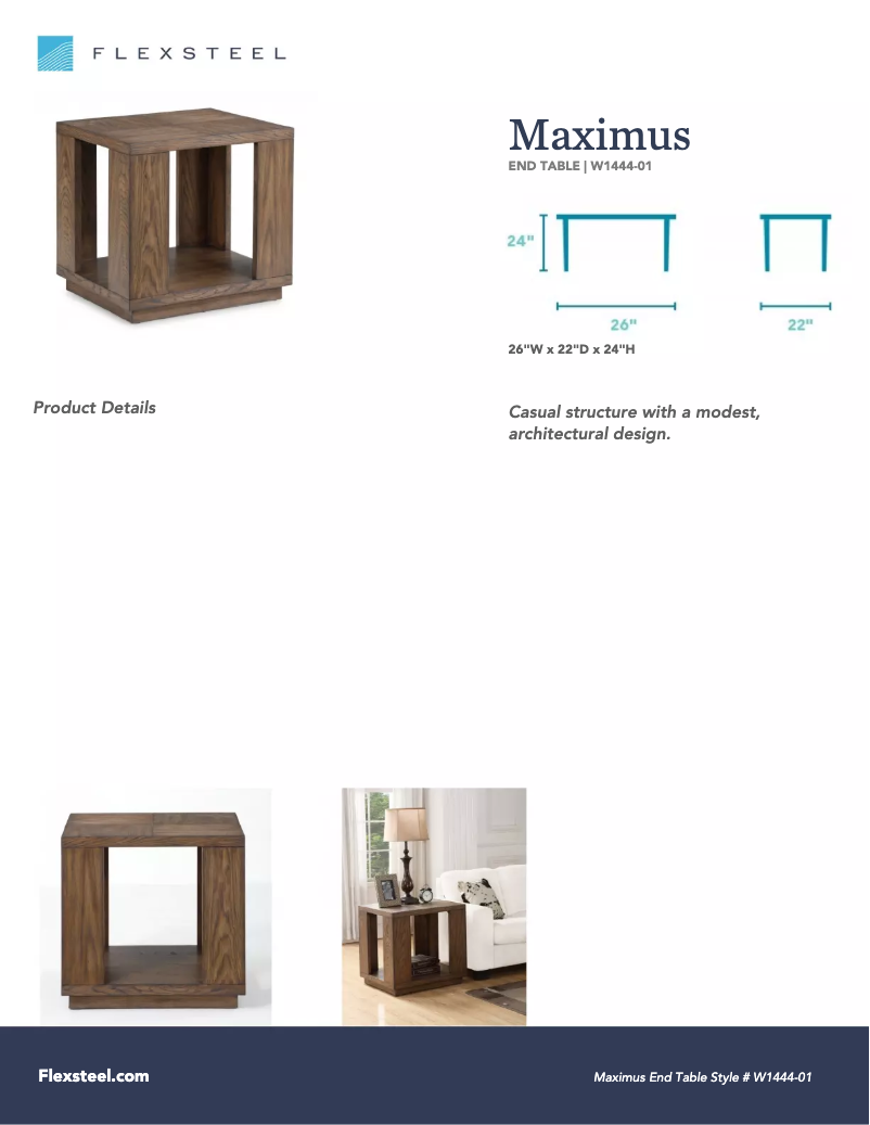 Page n°1 - Manuel utilisateur Flexsteel Maximus W1444-01