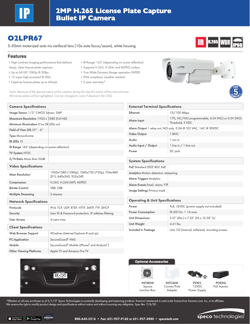 Imagen de la primera página del manual del dispositivo O2LPR67