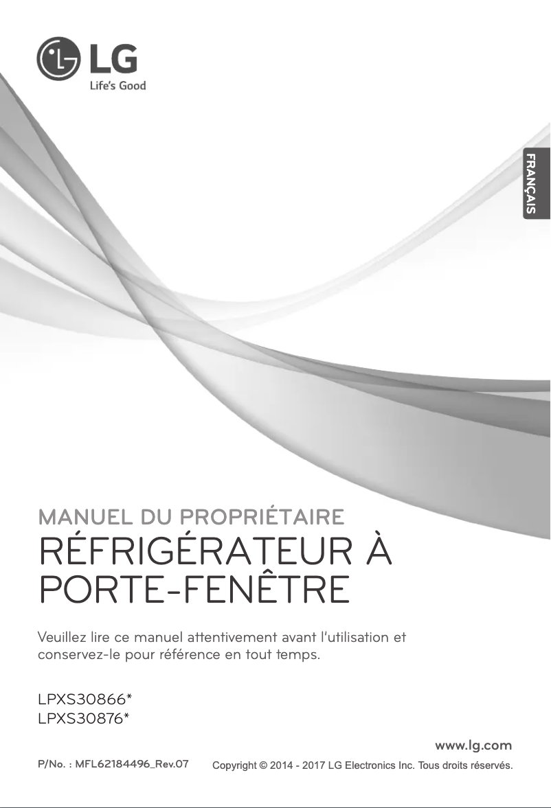 Image de la première page du manuel de l'appareil LPXS30866D