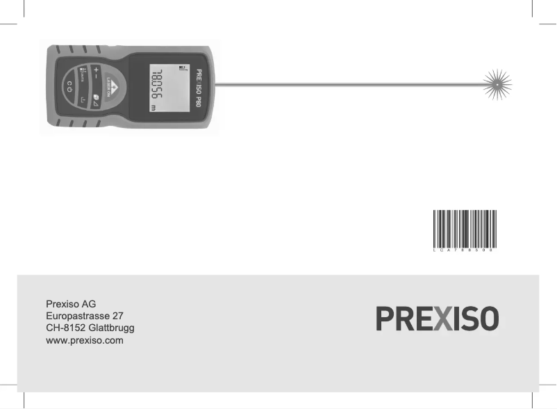 Page n°1 - Manuel utilisateur Prexiso P80