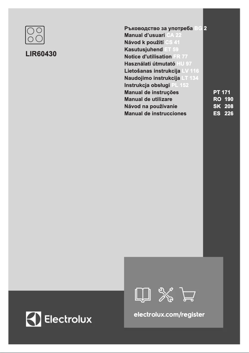 Page n°1 - Manuel utilisateur Electrolux LIR60430