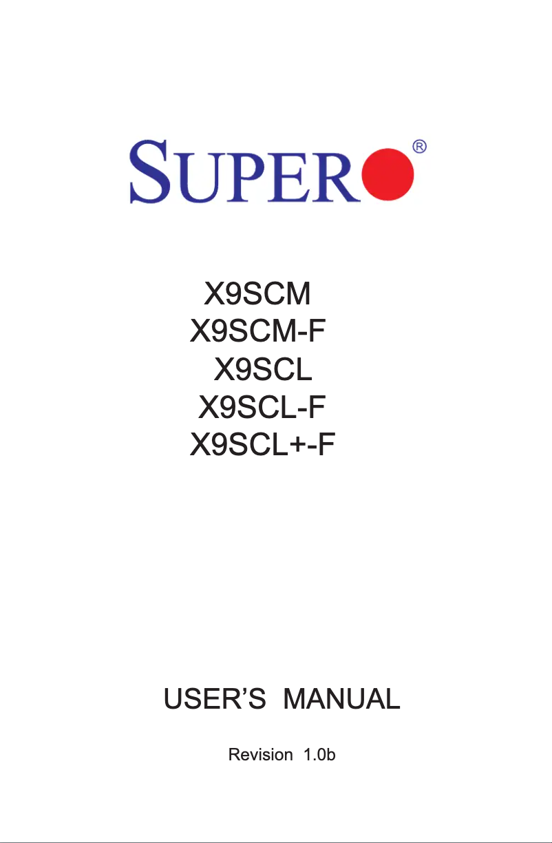 Image de la première page du manuel de l'appareil MBD-X9SCL-O