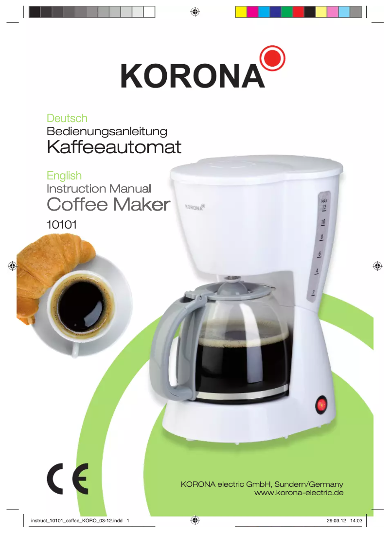 Page 1 de la notice Manuel utilisateur Korona 10101
