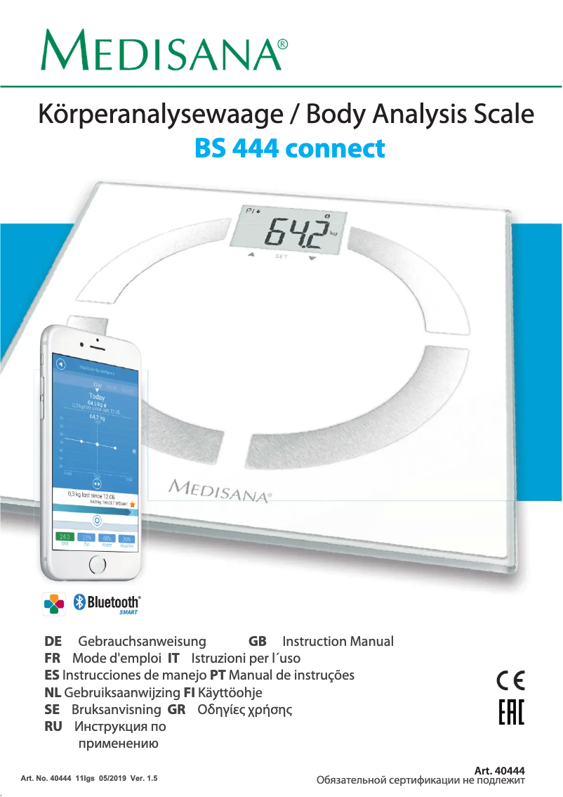 Page 1 de la notice Manuel utilisateur Medisana BS 444 Connect