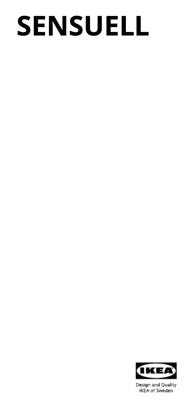 Page 1 de la notice Manuel utilisateur Ikea SENSUELL 803.245.57