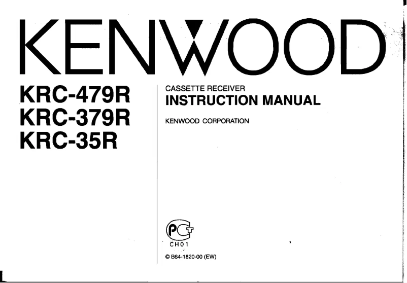 Page n°1 - Manuel utilisateur Kenwood KRC-379R