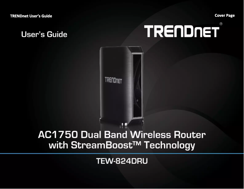 Page n°1 - Manuel utilisateur TRENDnet TEW-824DRU