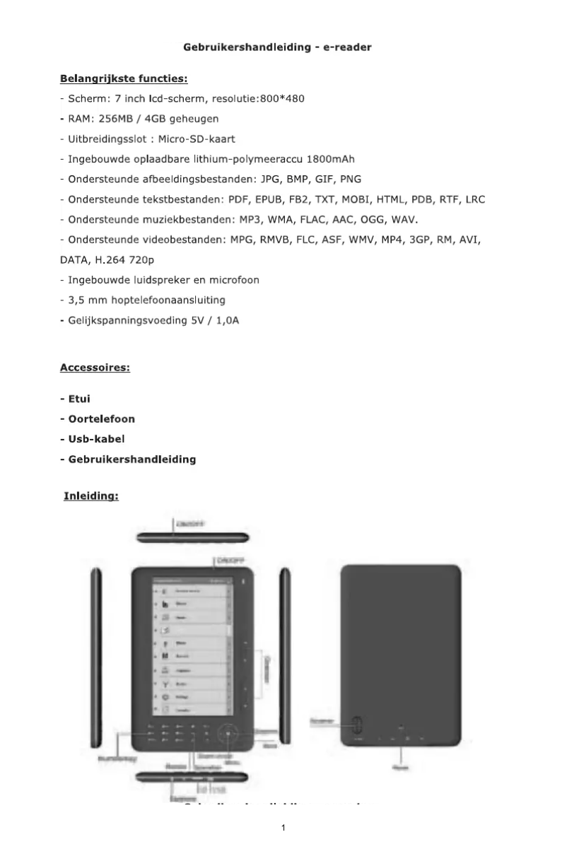 Page 1 de la notice Manuel utilisateur Qware EBR-7001