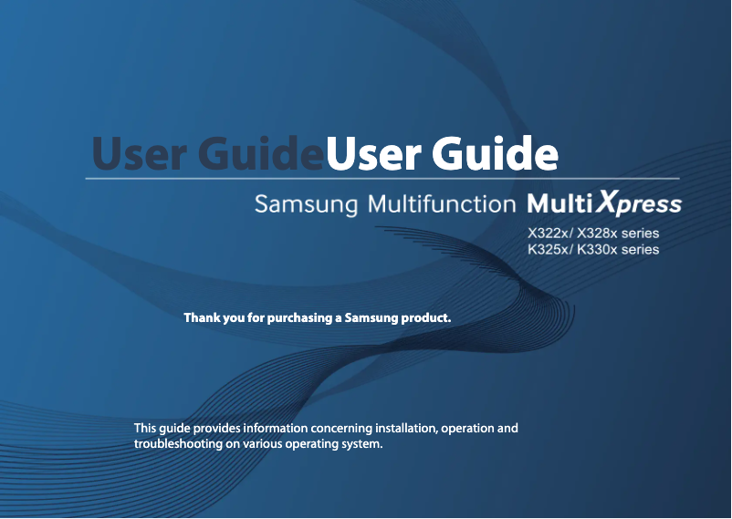 Page 1 de la notice Manuel utilisateur Samsung MultiXpress SL-K3300NR