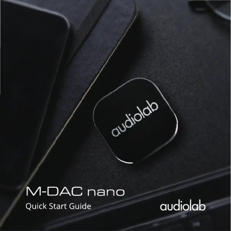 Image de la première page du manuel de l'appareil M-DAC nano