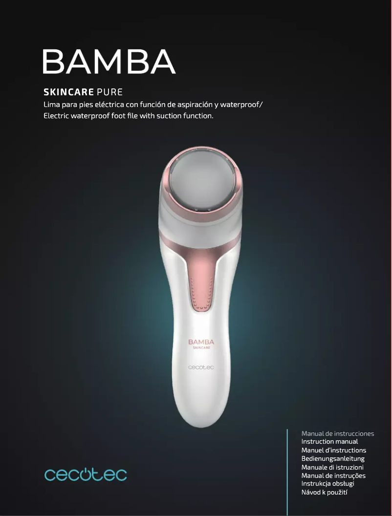 Image de la première page du manuel de l'appareil Bamba SkinCare Pure