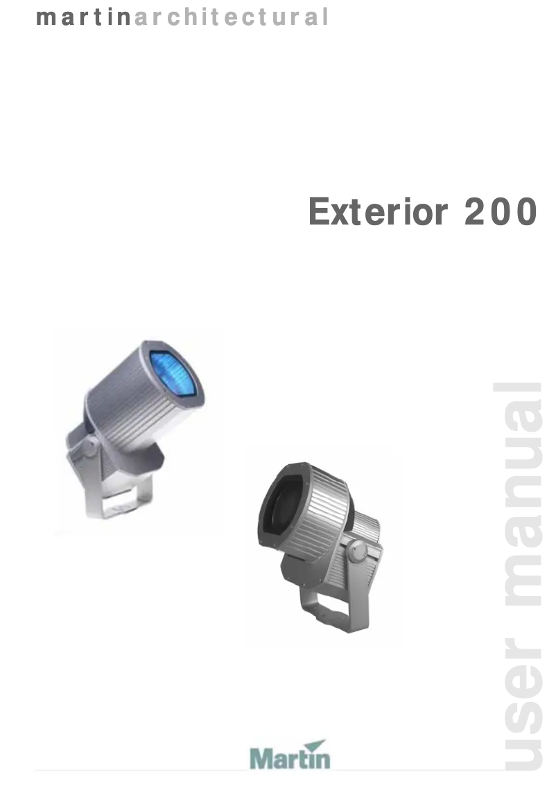 Image de la première page du manuel de l'appareil Exterior 200