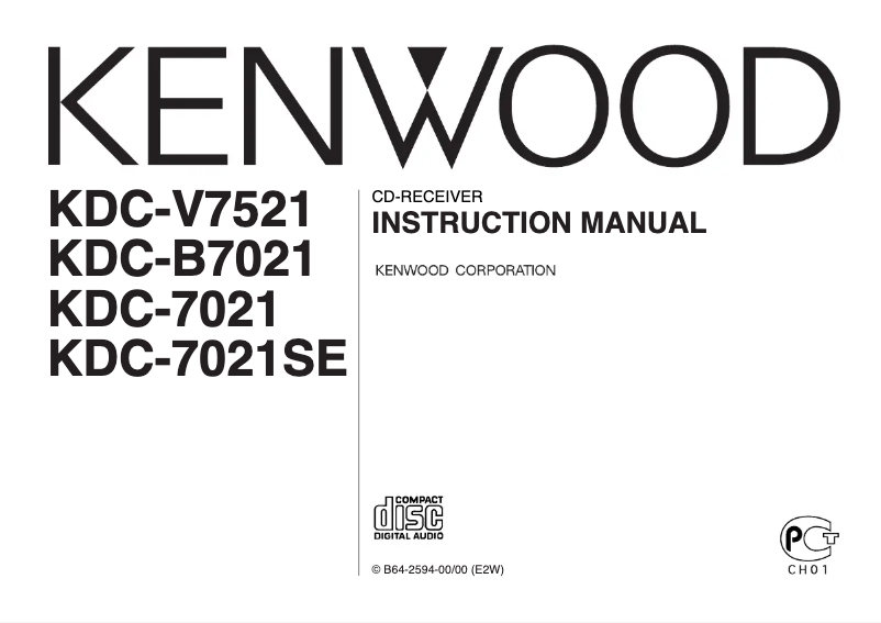 Page n°1 - Manuel utilisateur Kenwood KDC-7021SE