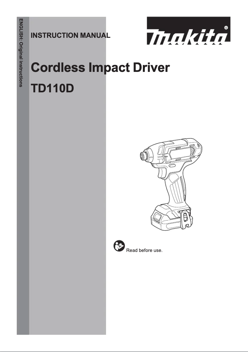 Page 1 de la notice Manuel utilisateur Makita TD110DZ