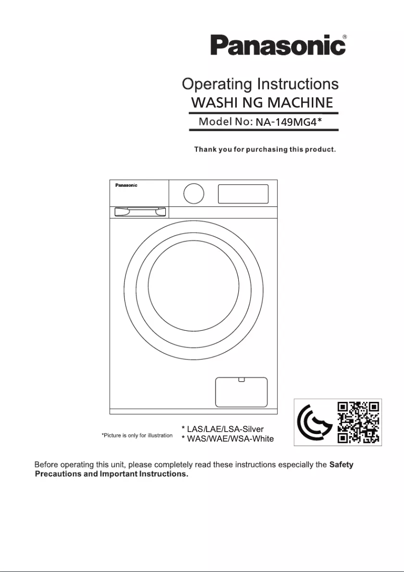 Page 1 de la notice Manuel utilisateur Panasonic NA-149MG4