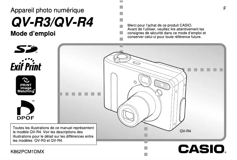 Page n°1 - Manuel utilisateur Casio QV-R4